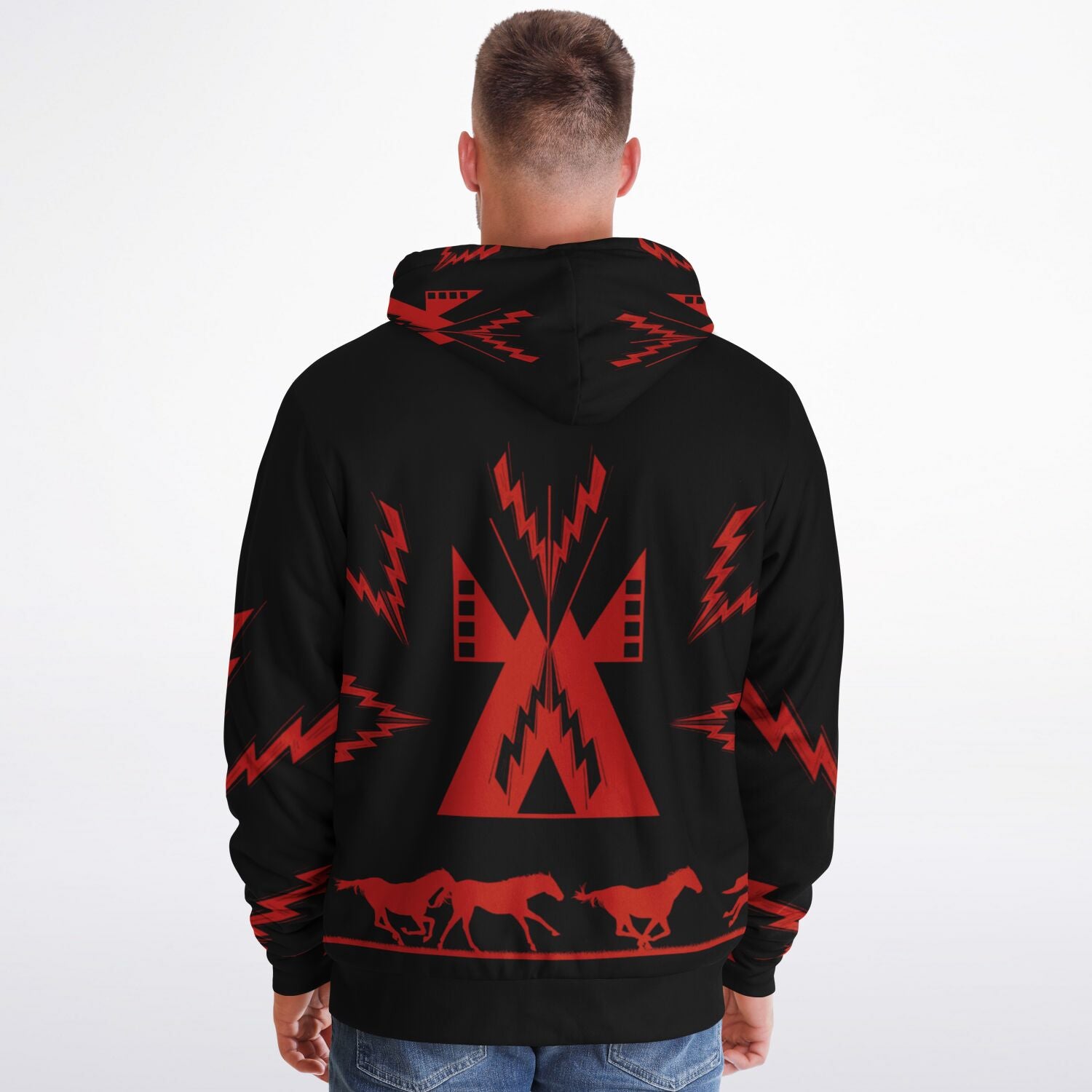 $NiieihiiNookei Microfleece Ziphoodie - AOP