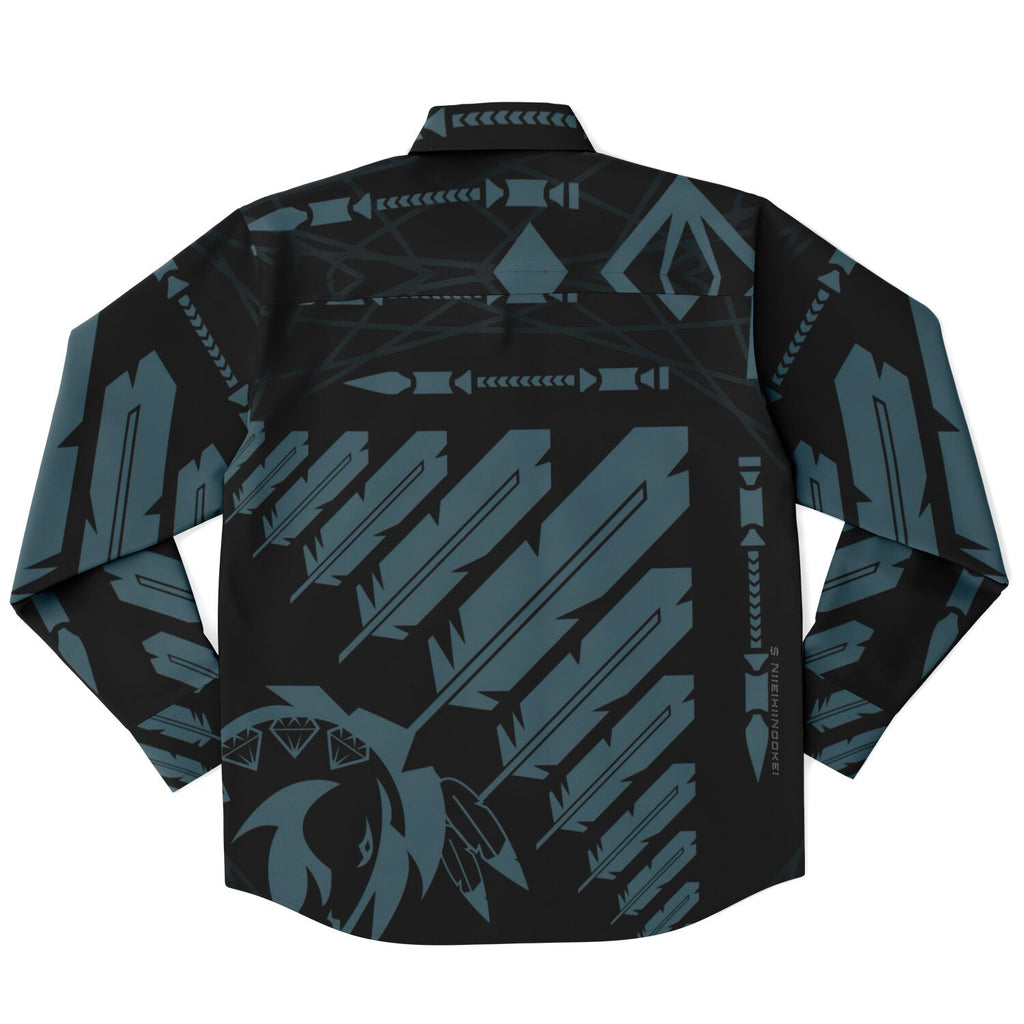 $NiieihiiNookei Long Sleeve Button Down Shirt - AOP