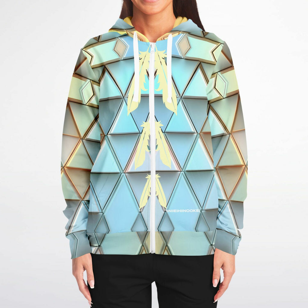 $NiieihiiNookei Athletic Zip-Up Hoodie - AOP