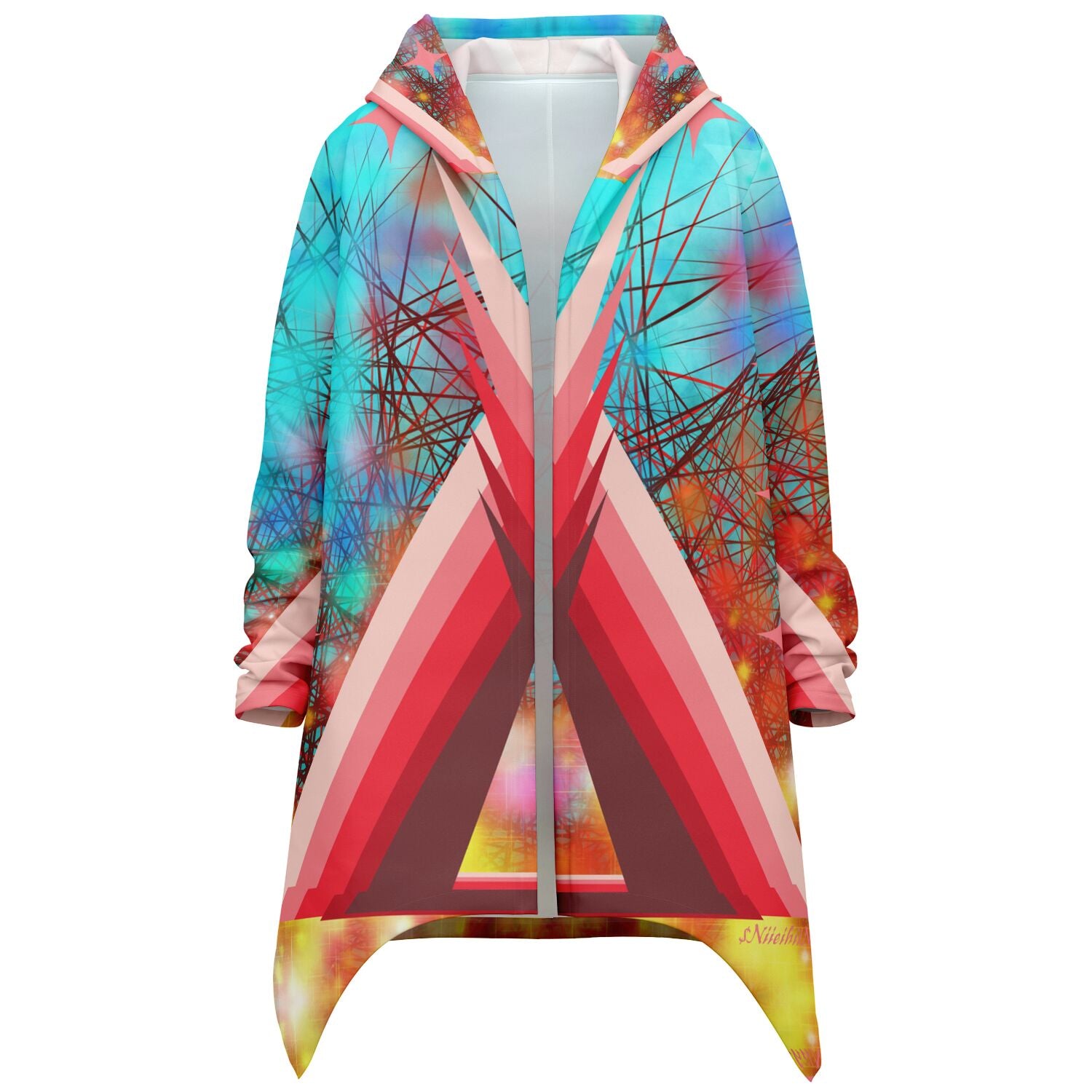$NiieihiiNookei Athletic Elongated Cloak - AOP