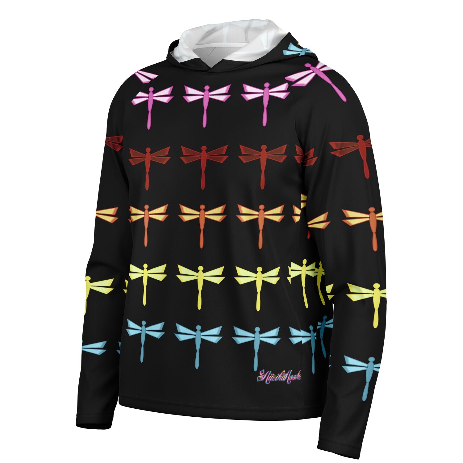 $NiieihiiNookei Long Sleeve Hooded Performance Shirt - AOP