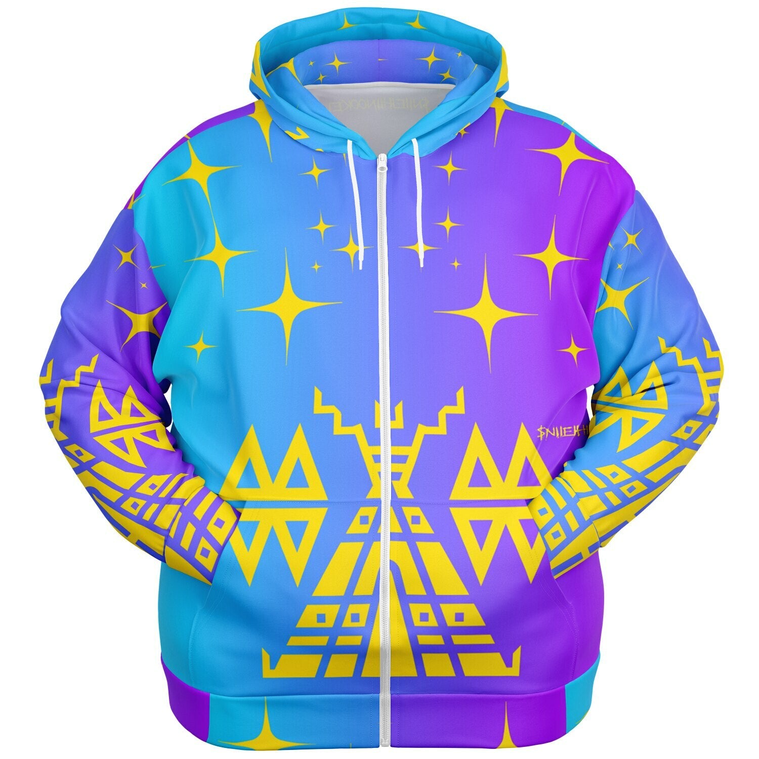 $NiieihiiNookei Fashion Plus-size Ziphoodie - AOP