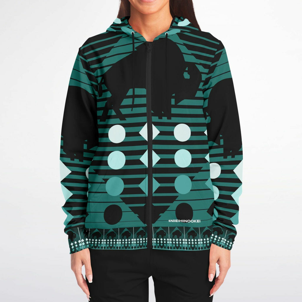 $NiieihiiNookei Fashion Zip-Up Hoodie - AOP