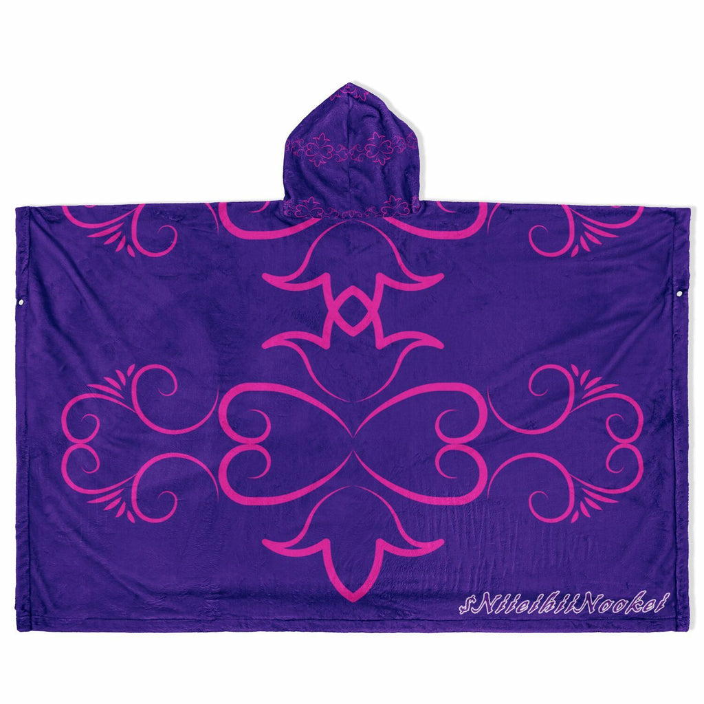 $NiieihiiNookei Flannel Blanket Poncho - AOP
