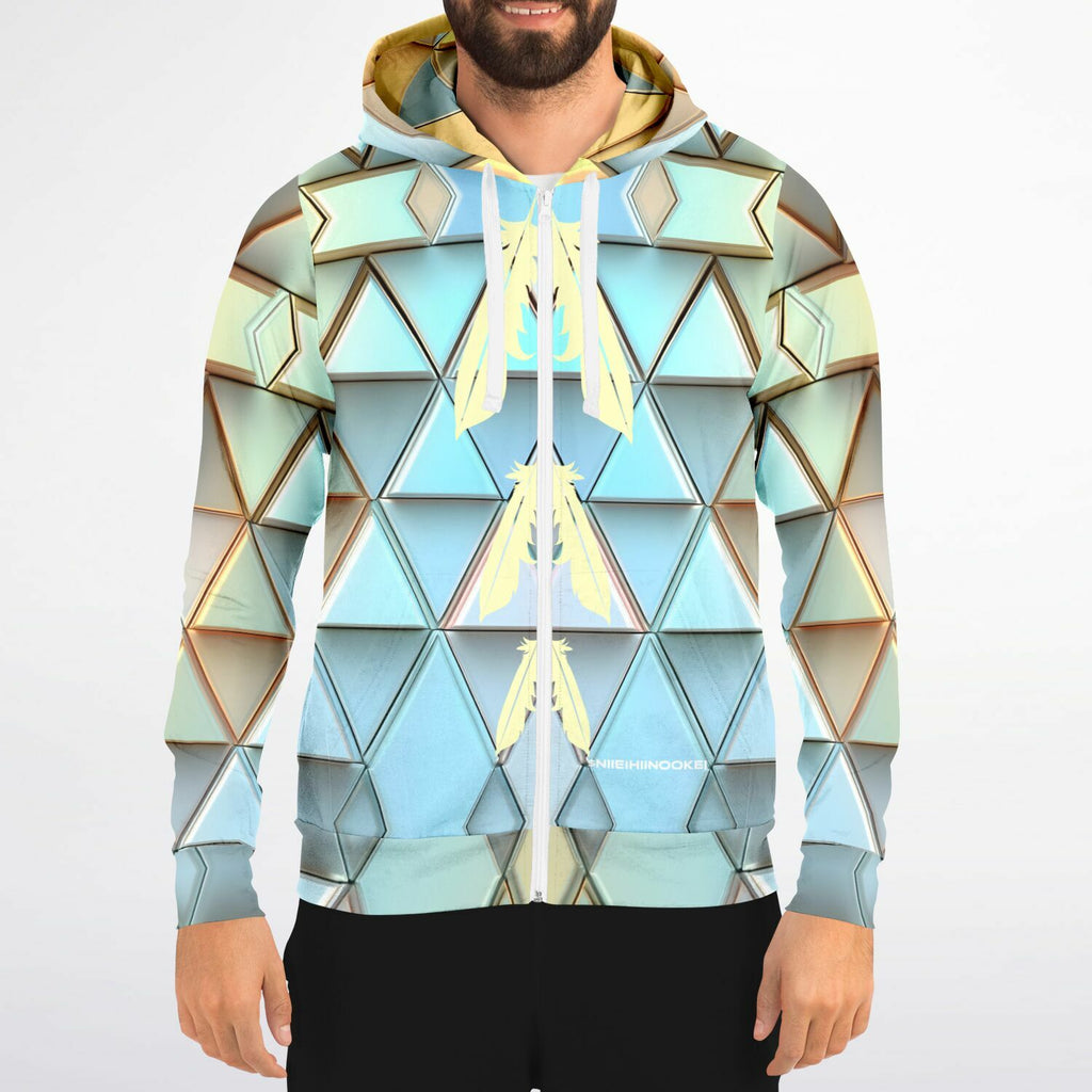 $NiieihiiNookei Athletic Zip-Up Hoodie - AOP