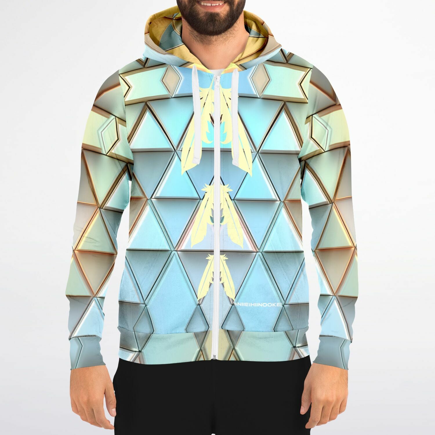 $NiieihiiNookei Athletic Zip-Up Hoodie - AOP