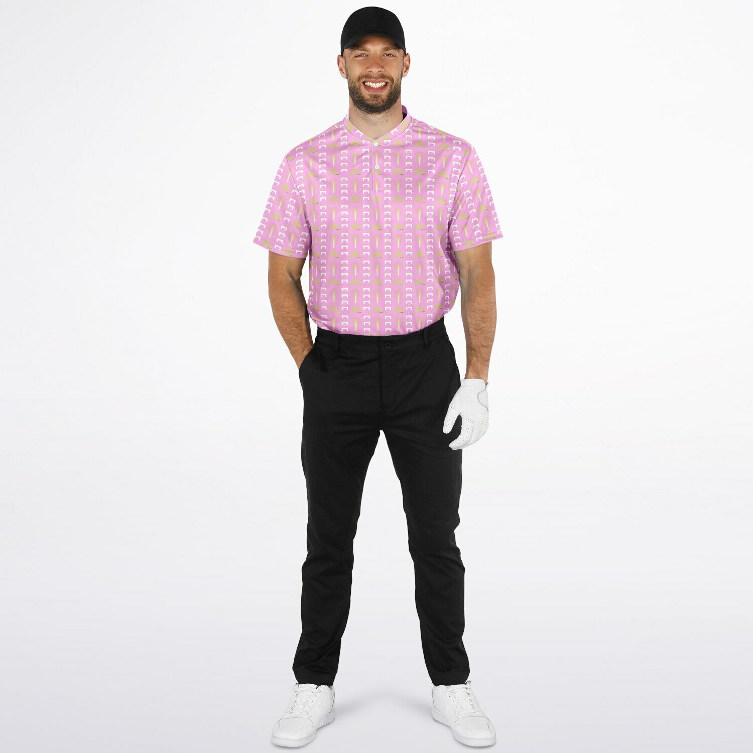 $NiieihiiNookei Blade Collar Polo Shirt - AOP