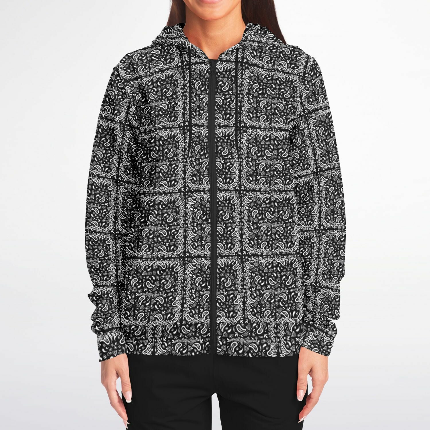 $NiieihiiNookei Athletic Zip-Up Hoodie - AOP