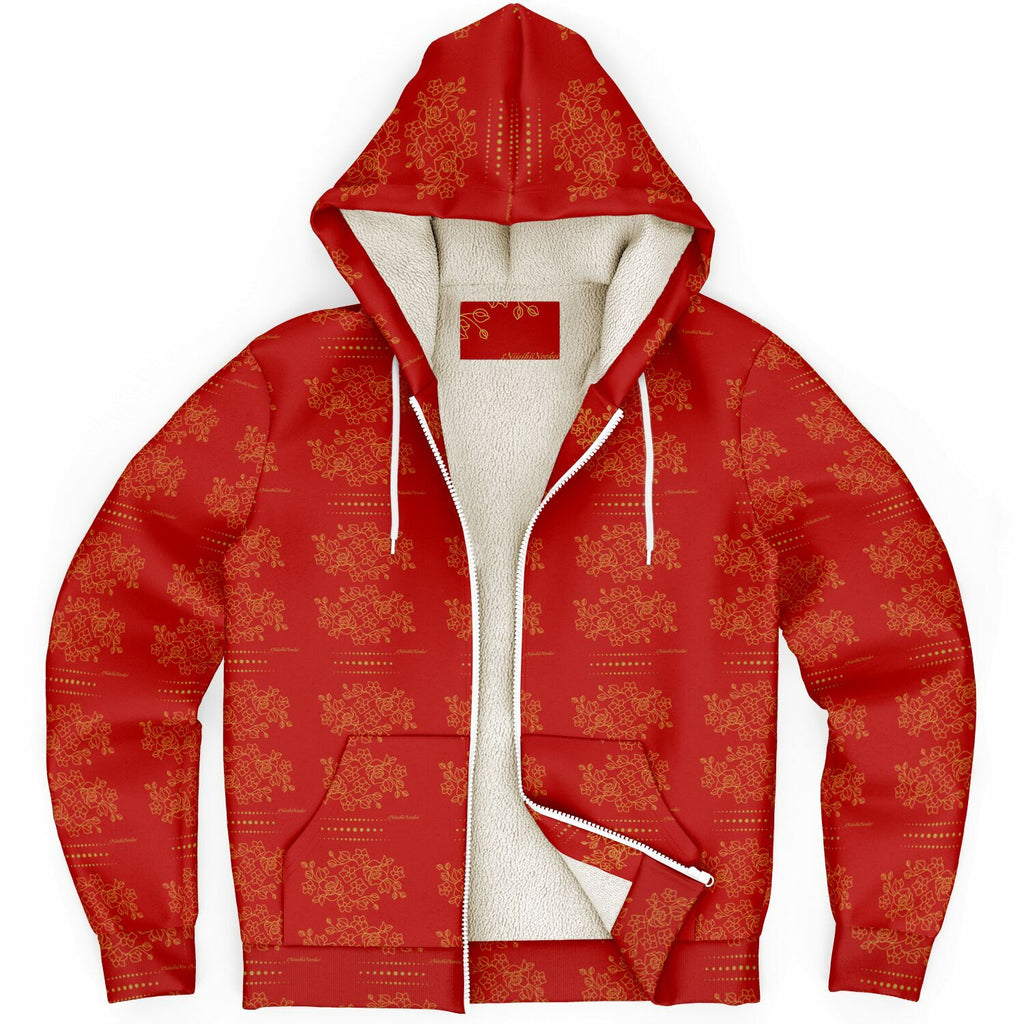 Microfleece Zip hoodie design by$NiieihiiNookei - AOP