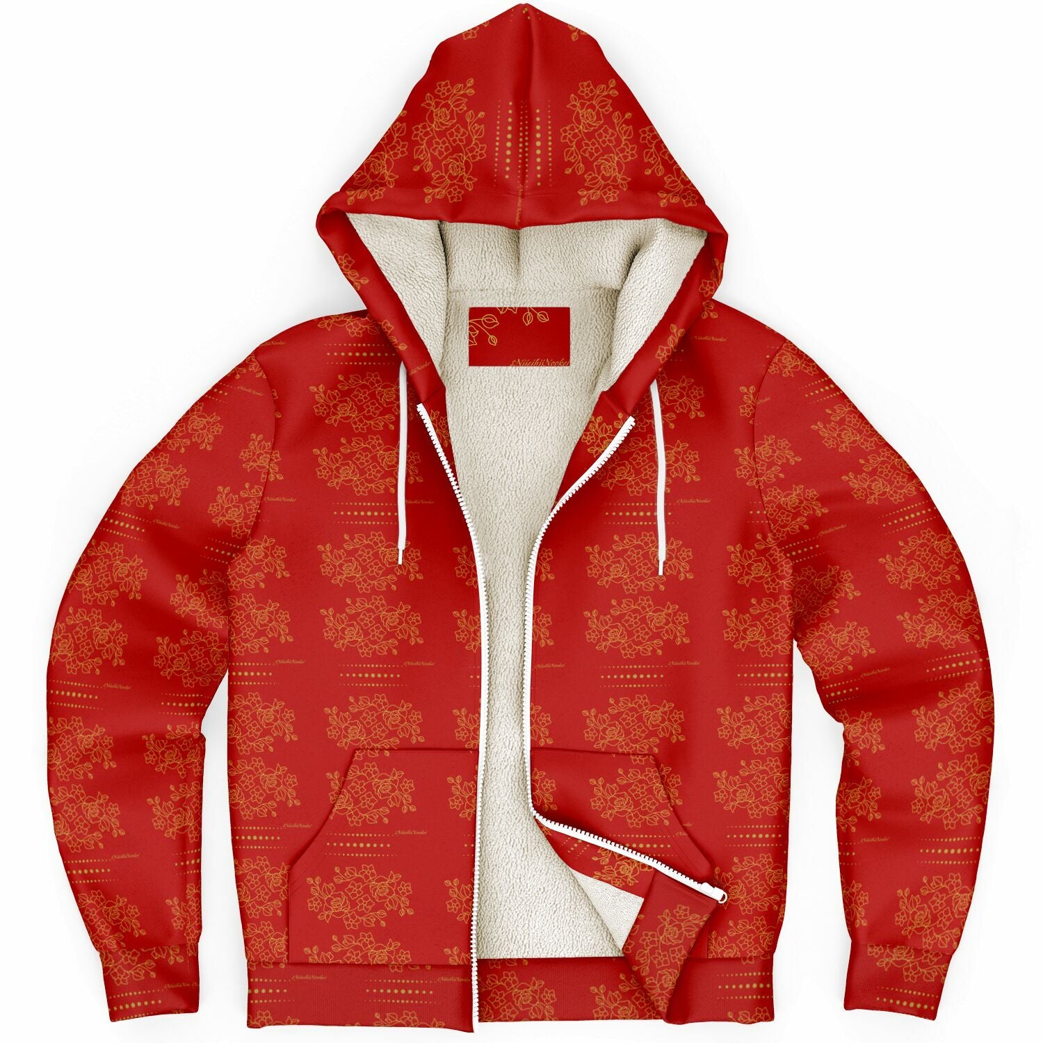 Microfleece Zip hoodie design by$NiieihiiNookei - AOP