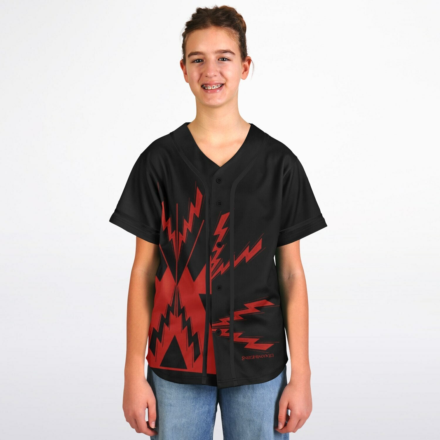 $NiieihiiNookei Kids Baseball Jersey - AOP