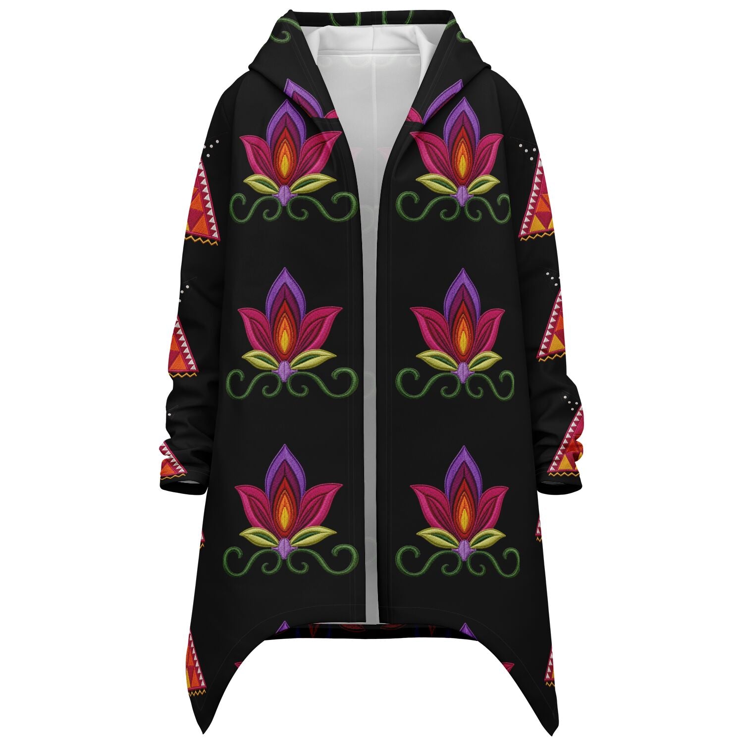 Fashion Elongated Hooded Cloak - AOP