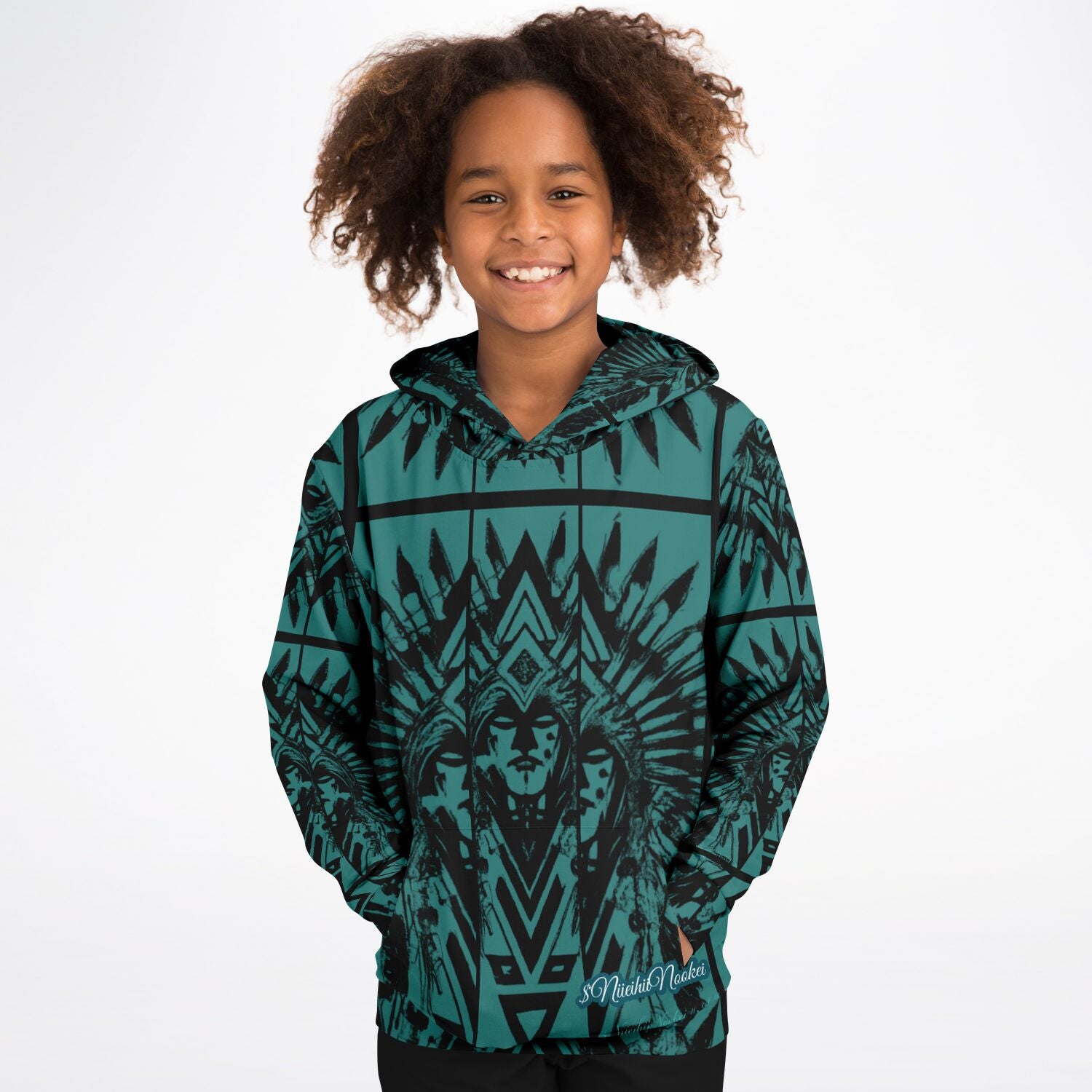$NiieihiiNookei design Athletic Kids Hoodie - AOP