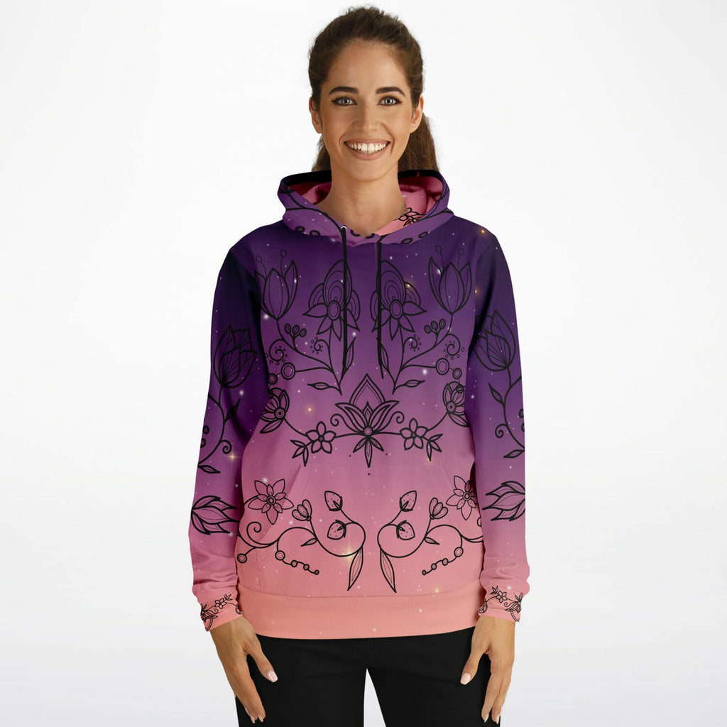 $NiieihiiNookei Floral Sunset Athletic Hoodie - AOP