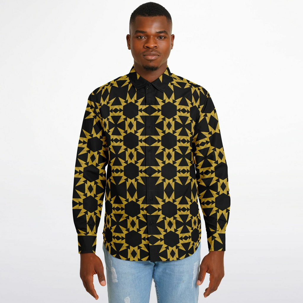 $NiieihiiNookei Long Sleeve Button Down Shirt - AOP