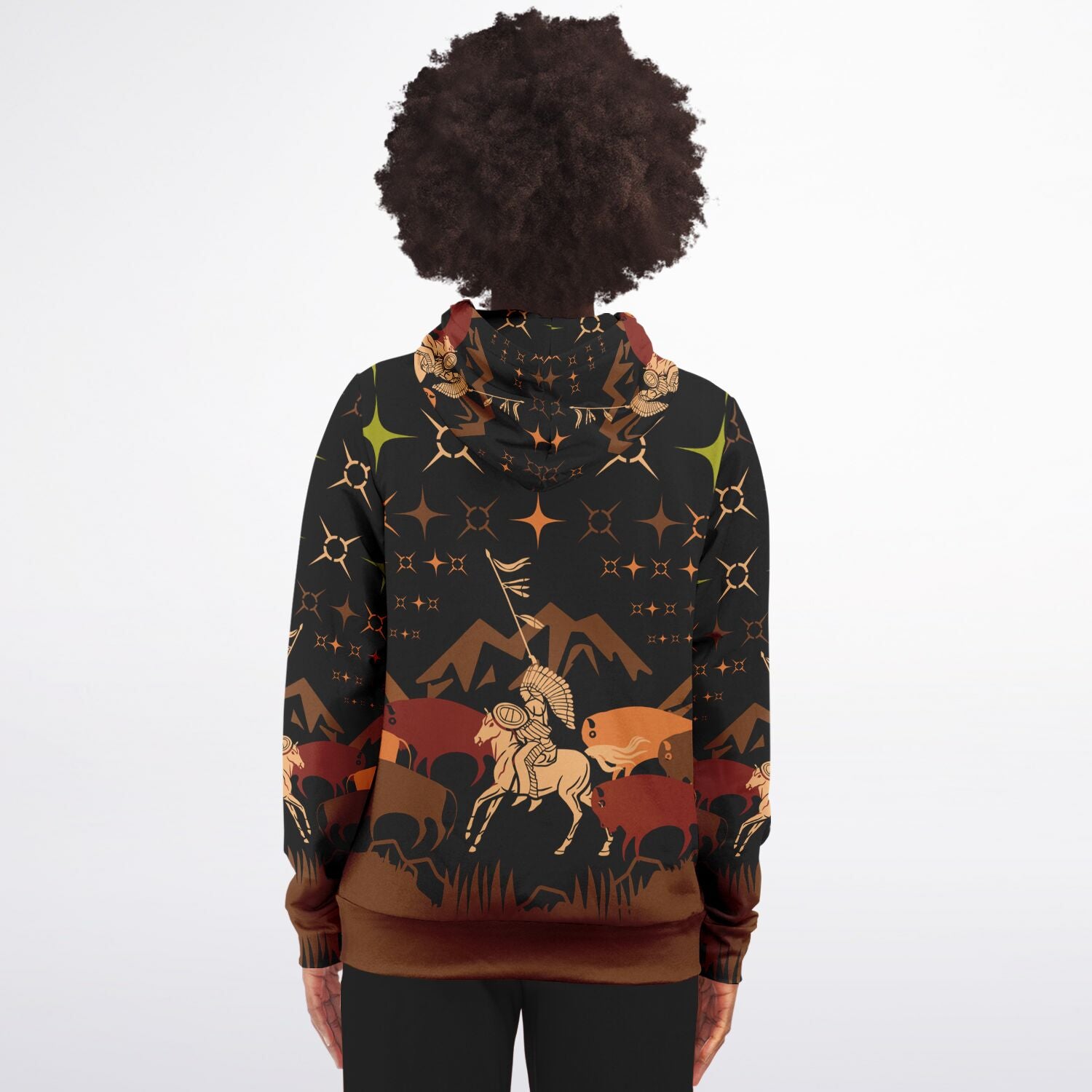$NiieihiiNookei Athletic Zip-Up Hoodie - AOP