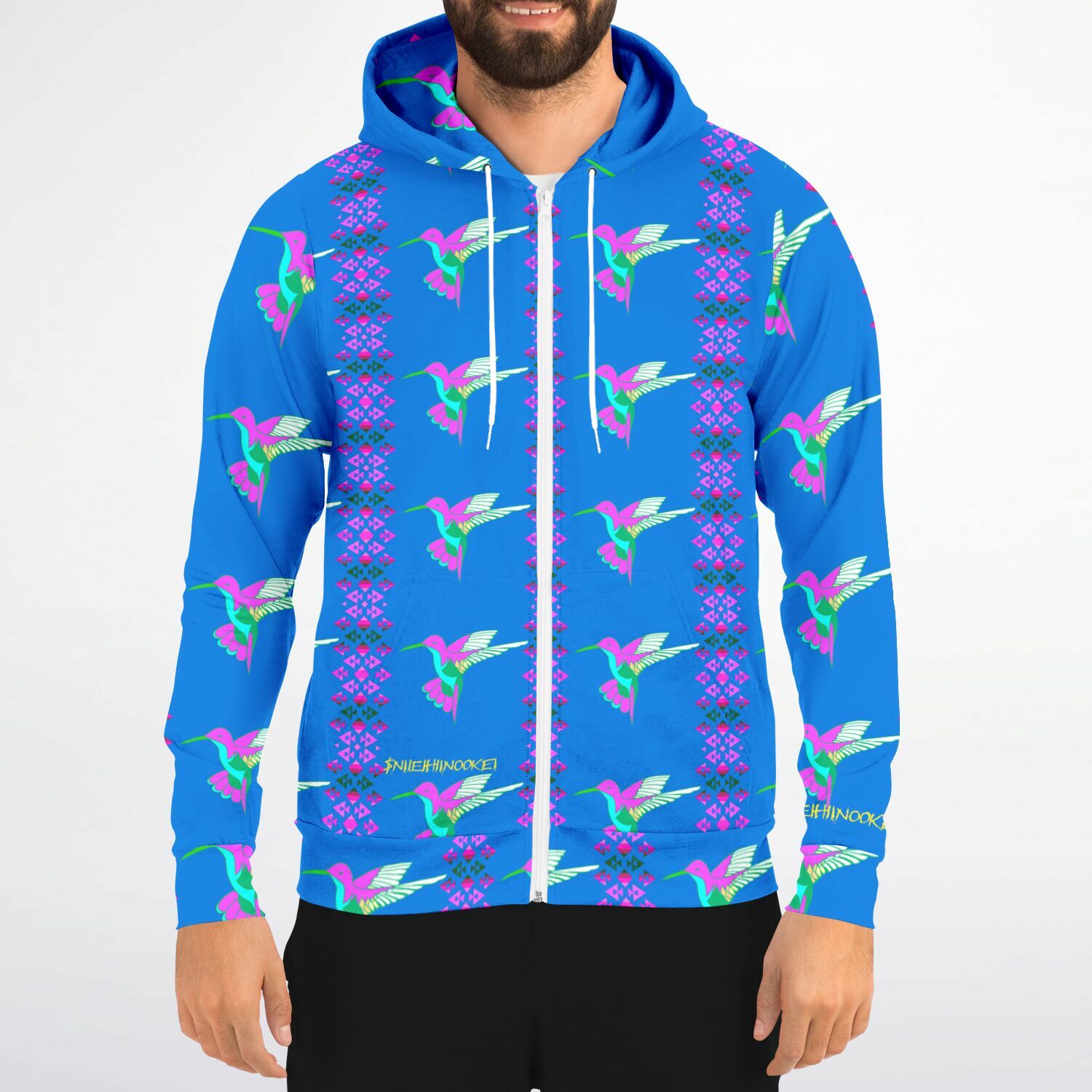 $NiieihiiNookei Athletic Zip-Up Hoodie - AOP