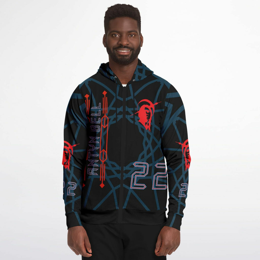 $NiieihiiNookei Athletic Zip-Up Hoodie - AOP