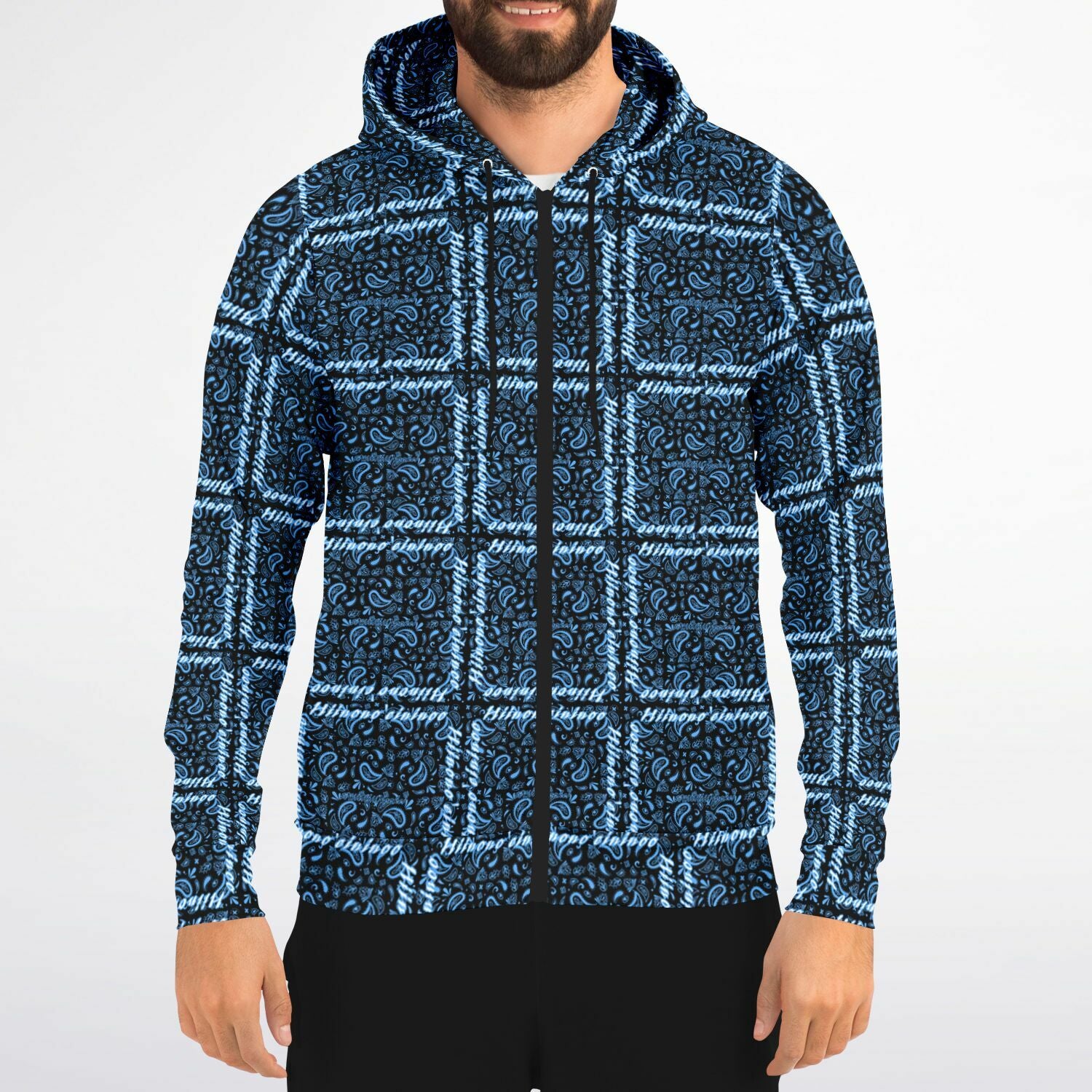 $NiieihiiNookei Athletic Zip-Up Hoodie - AOP