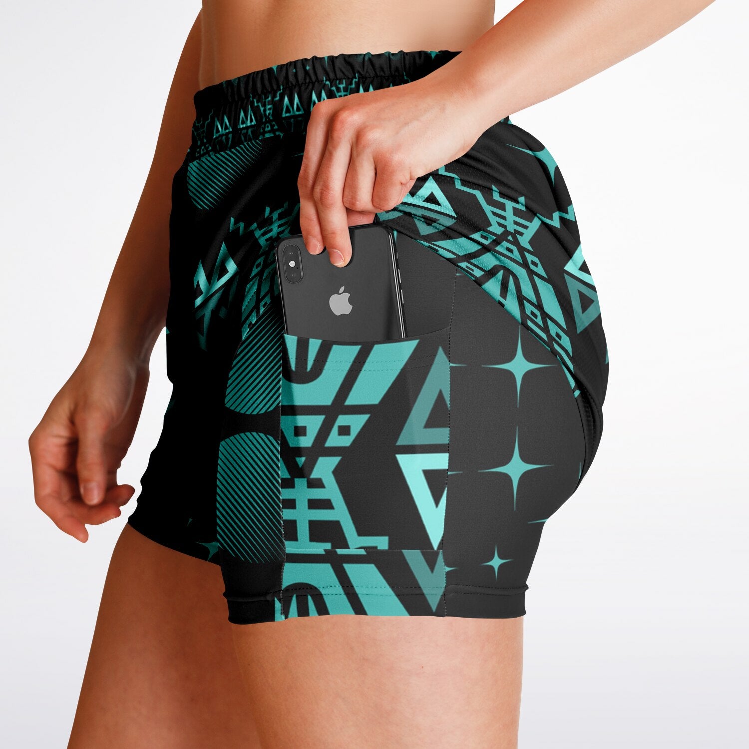 $NiieihiiNookei Women's 2-in-1 Shorts - AOP