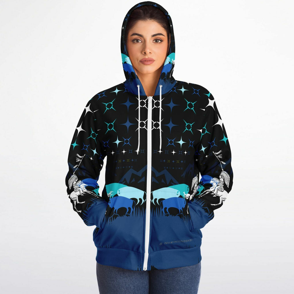 $NiieihiiNookei Microfleece Ziphoodie - AOP