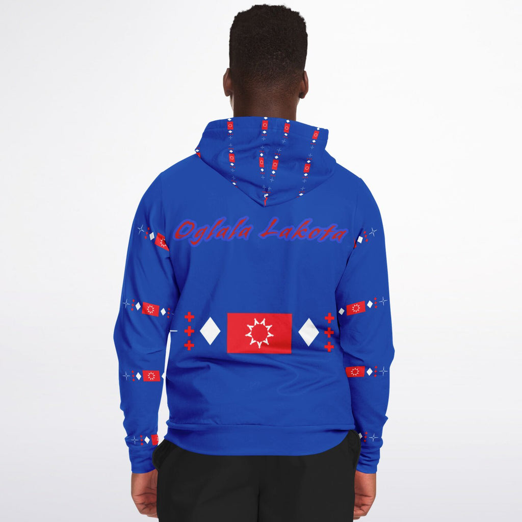 Oglala Sioux Tribe Logo Zip-Up Hoodie - AOP