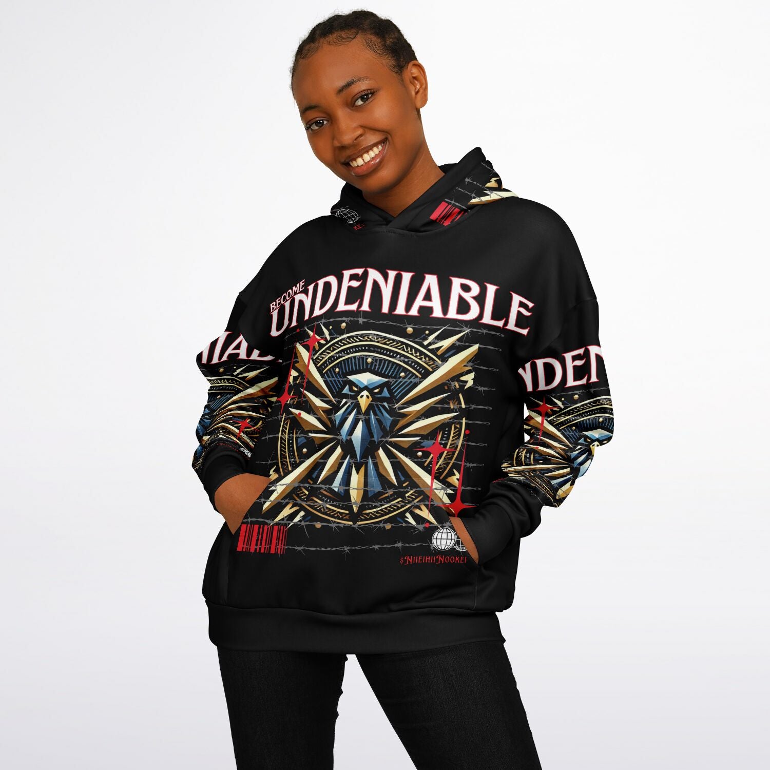 $NiieihiiNookei Heavyweight Oversized Hoodie - AOP