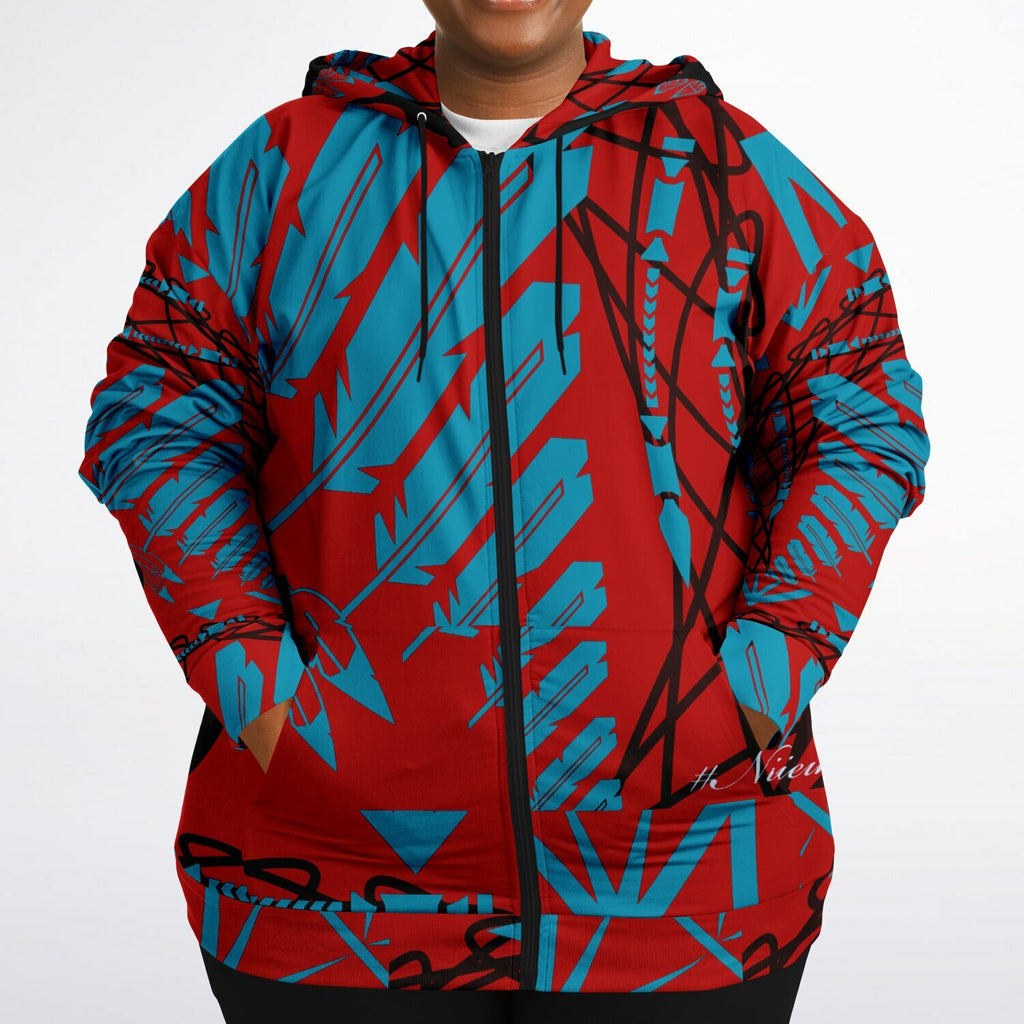 StrengthHonorCourage Plus-size Ziphoodie - AOP