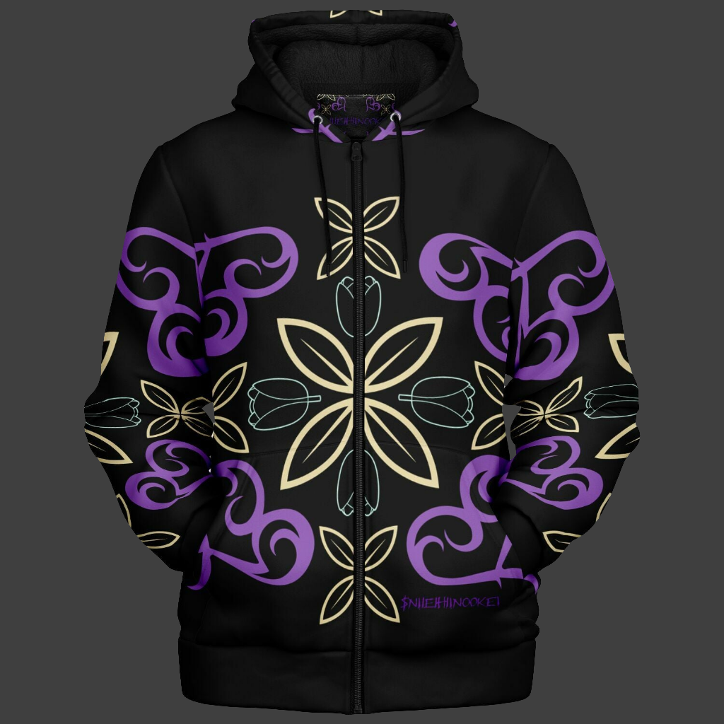 $NiieihiiNookei Microfleece Ziphoodie - AOP