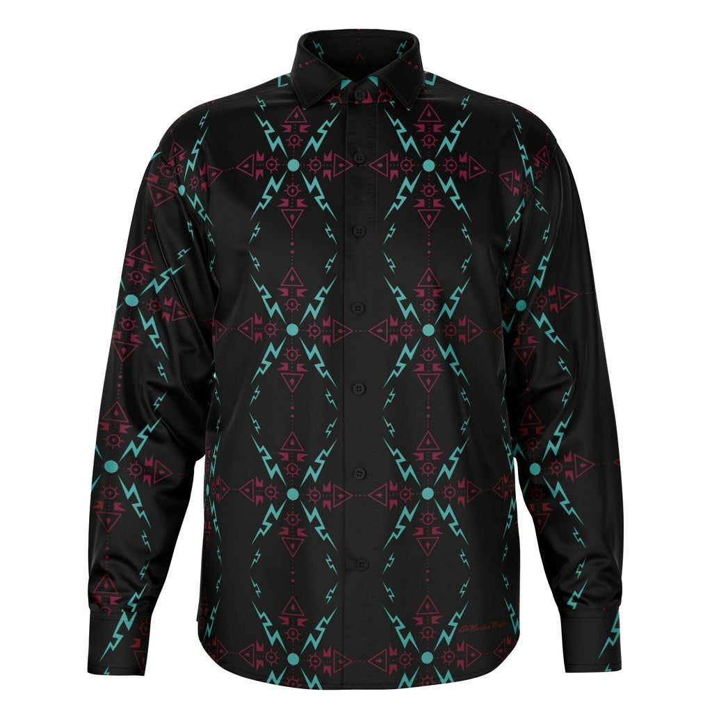 $NiieihiiNookei Long Sleeve Button Down Shirt - AOP