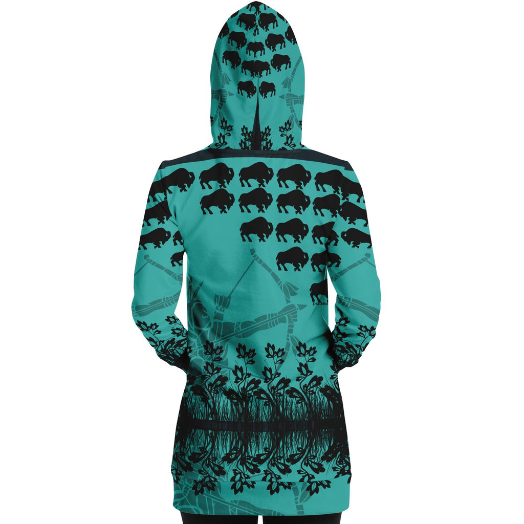$NiieihiiNookei Fashion Longline Hoodie - AOP