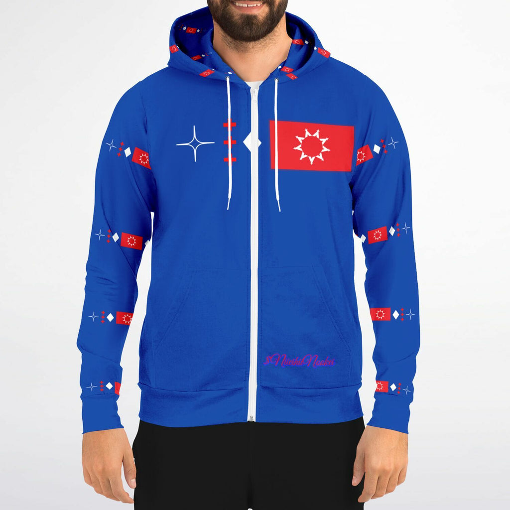 Oglala Sioux Tribe Logo Zip-Up Hoodie - AOP