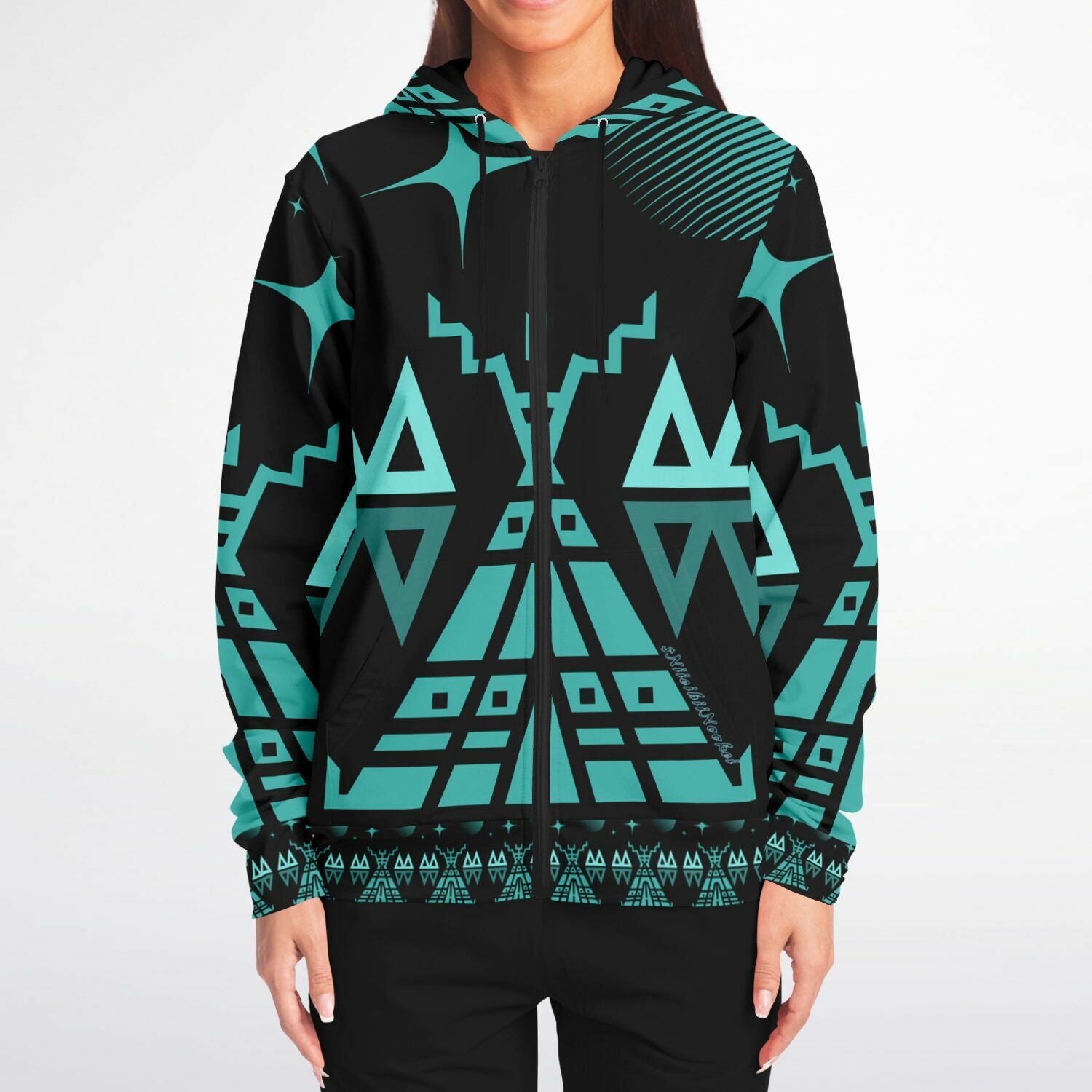 $NiieihiiNookei Fashion Zip-Up Hoodie - AOP