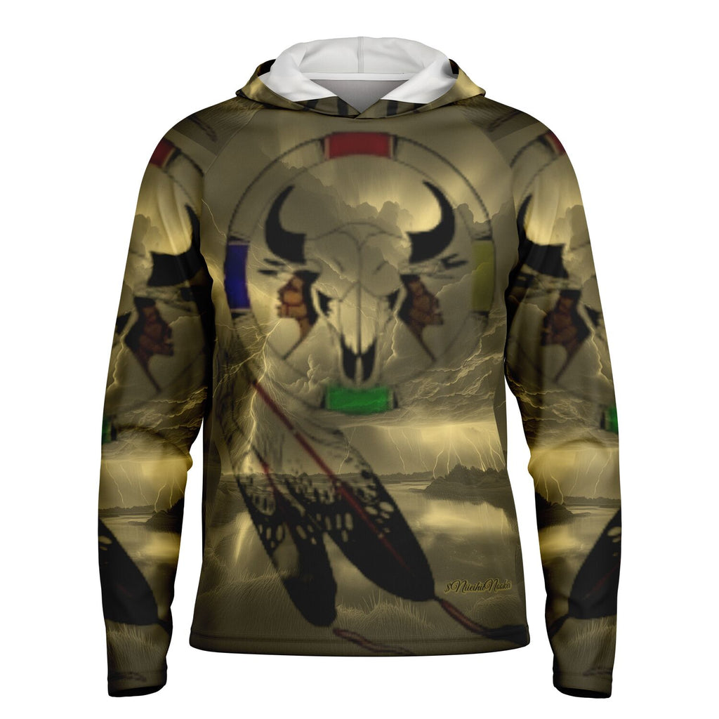 Northern Arapaho Tribe Logo Hooded Performance Shirt - AOP