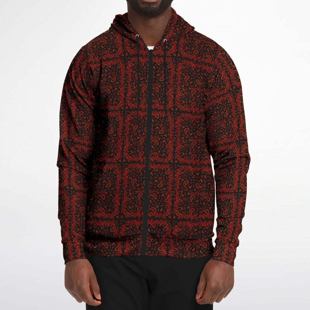 $NiieihiiNookei Athletic Zip-Up Hoodie - AOP