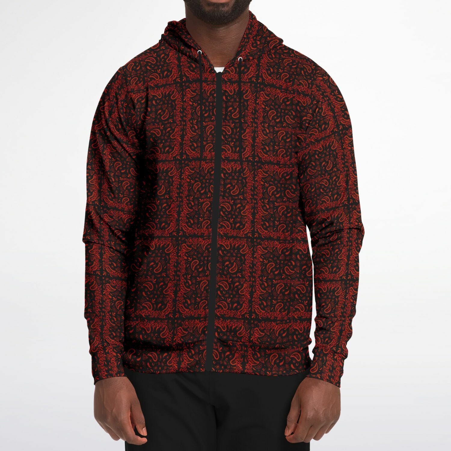 $NiieihiiNookei Athletic Zip-Up Hoodie - AOP