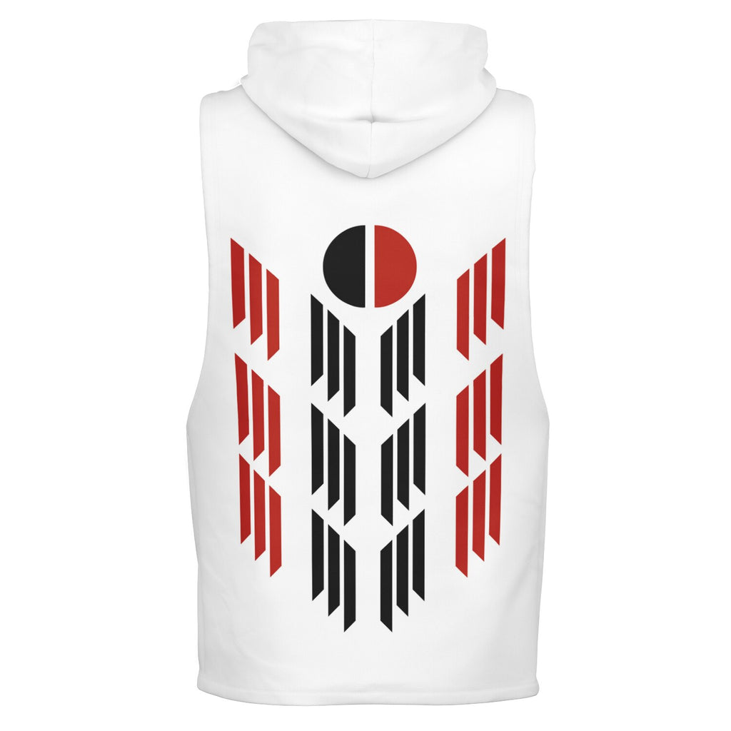 $NiieihiiNookei Arapaho Flag Design Athletic Drop Sleeveless Hoodie - AOP