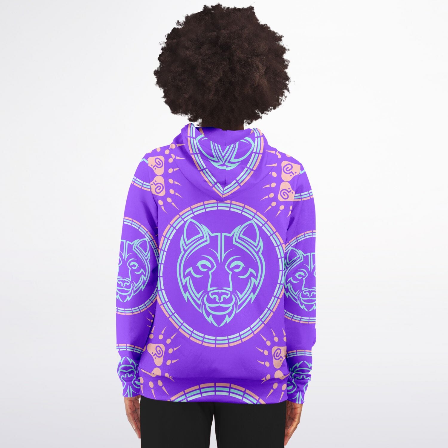 $NiieihiiNookei Bear Fashion Zip-Up Hoodie - AOP