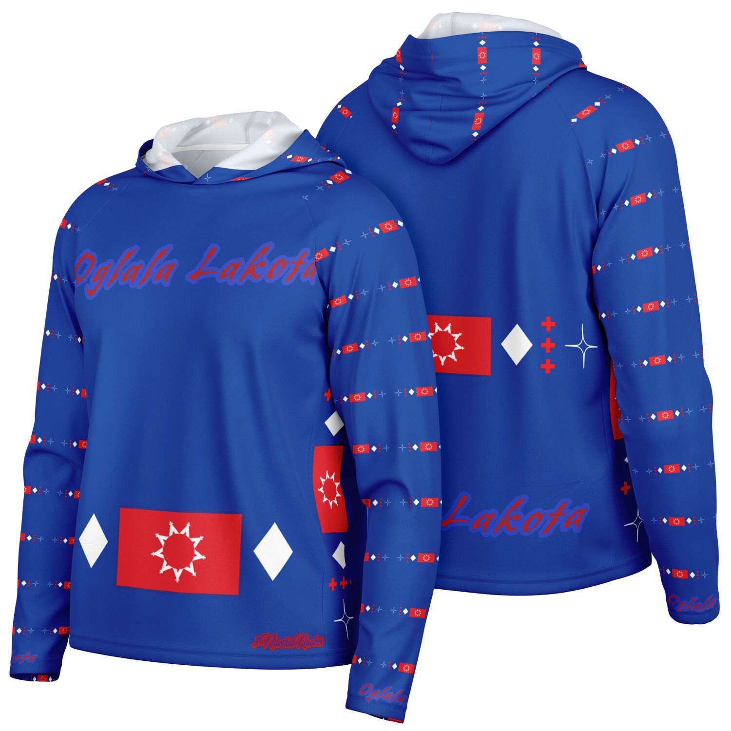 Oglala Sioux Tribe Logo Performance Hoodie - AOP