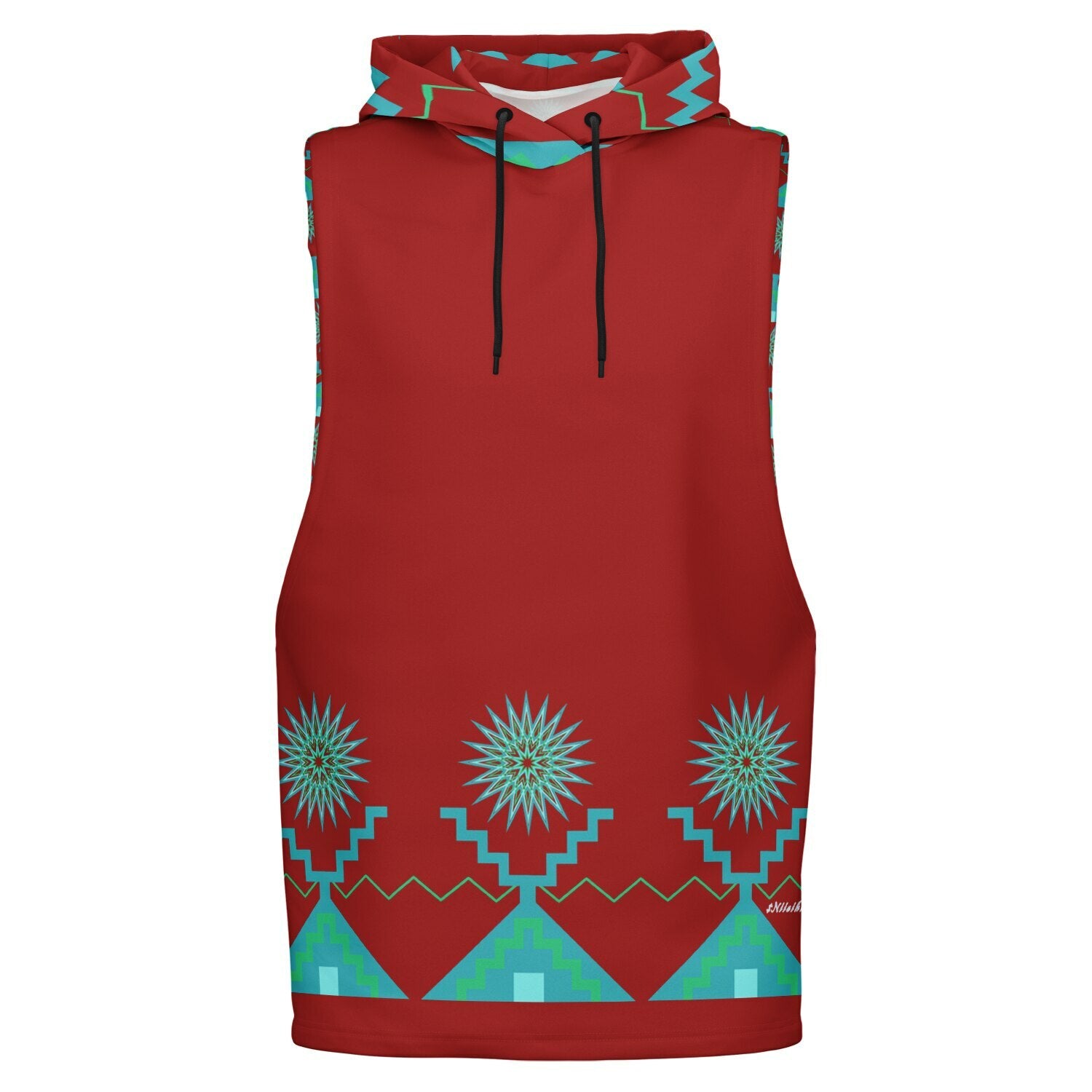 $NiieihiiNookei Athletic Drop Armhole Hoodie - AOP