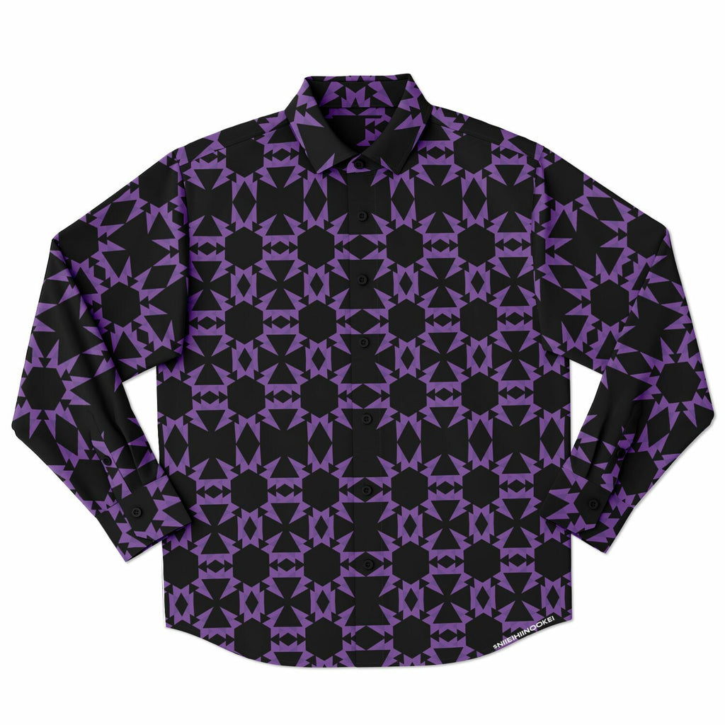 $NiiieihiiNookei Long Sleeve Button Down Shirt - AOP