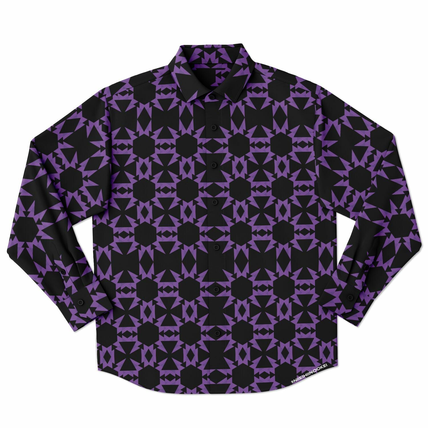$NiiieihiiNookei Long Sleeve Button Down Shirt - AOP