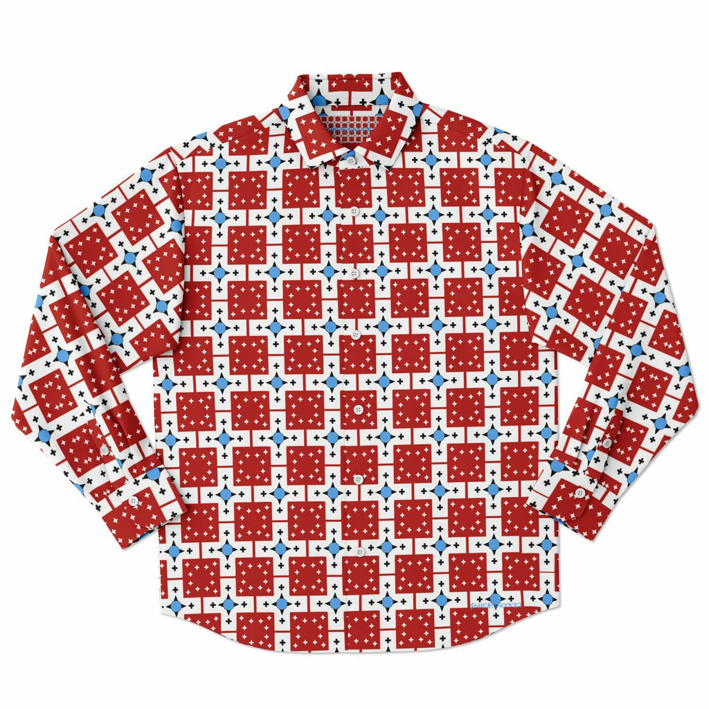 $NiieihiiNookei Long Sleeve Button Down Shirt - AOP