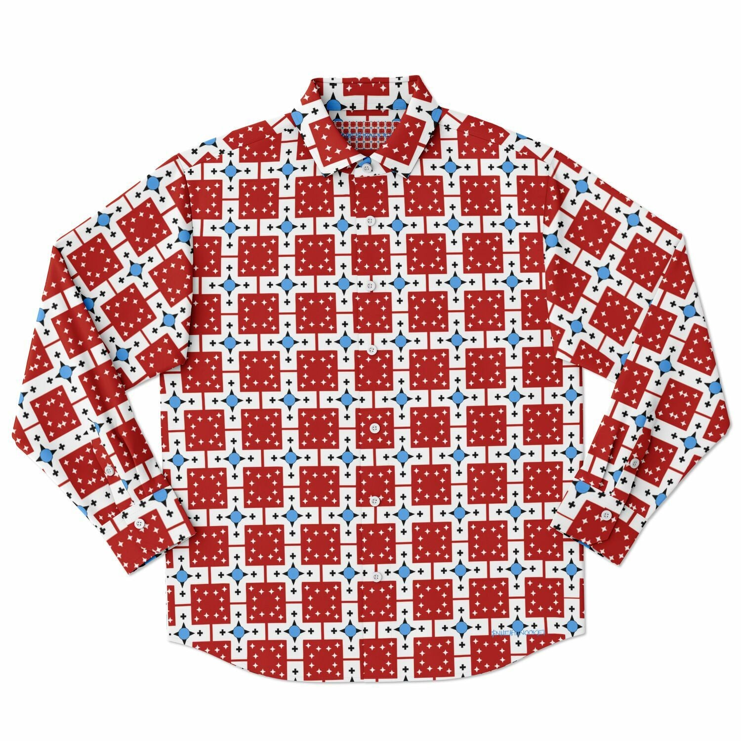 $NiieihiiNookei Long Sleeve Button Down Shirt - AOP