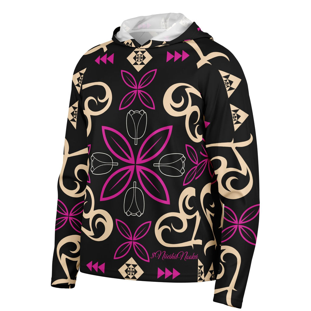 $NiieihiiNookei Men's Long Sleeve Hooded Performance Shirt - AOP