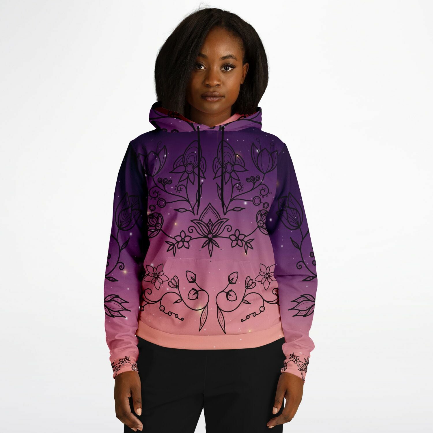 $NiieihiiNookei Floral Sunset Athletic Hoodie - AOP