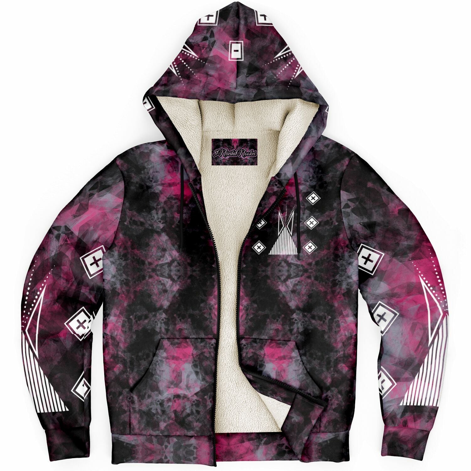 $NiieihiiNookei Microfleece Ziphoodie - AOP