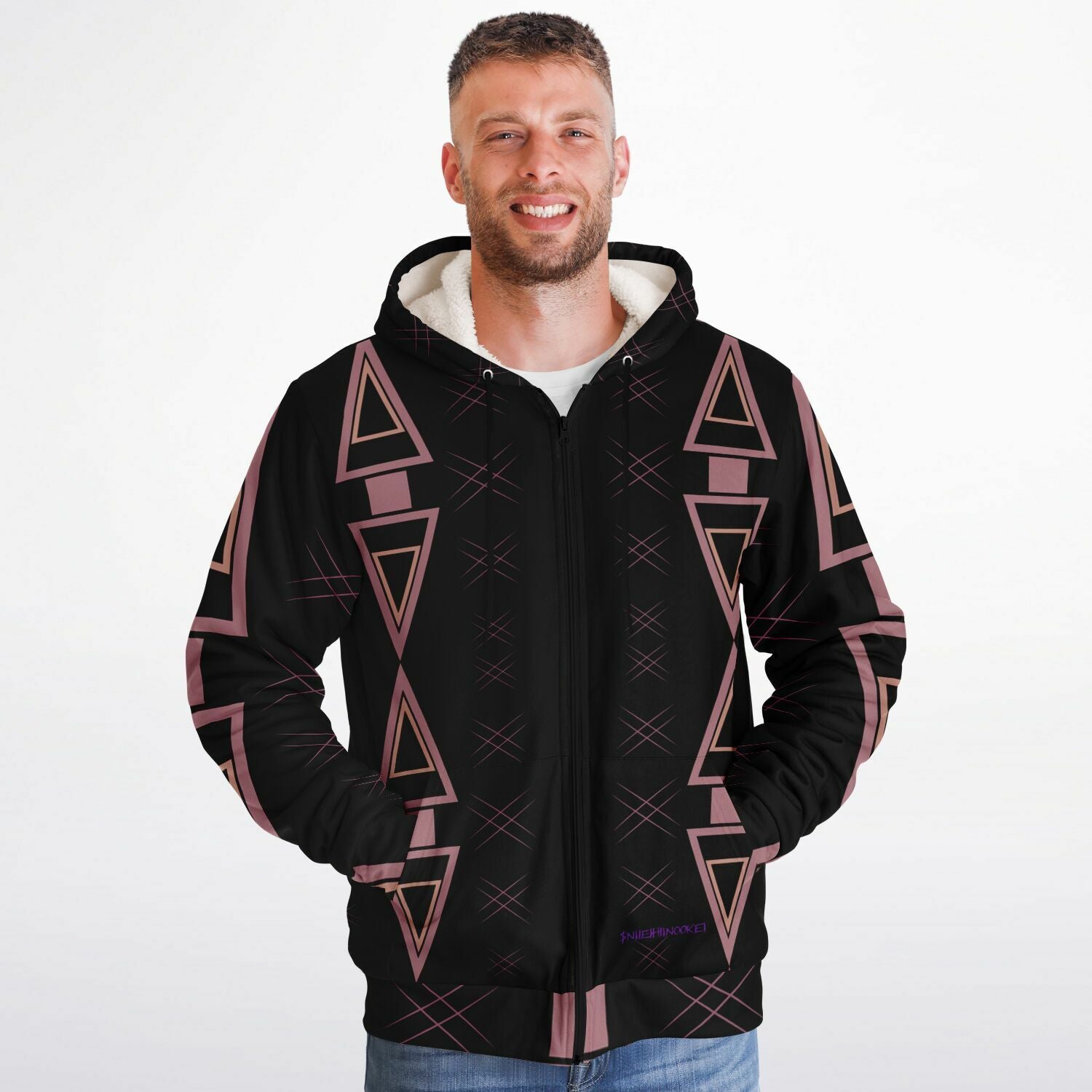 $NiieihiiNookei Microfleece Ziphoodie - AOP