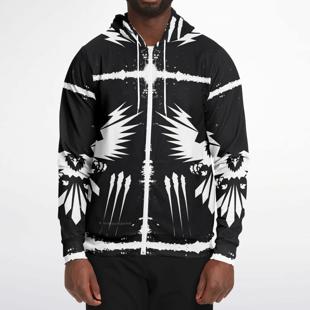 $NiieihiiNookei Athletic Zip-Up Hoodie - AOP