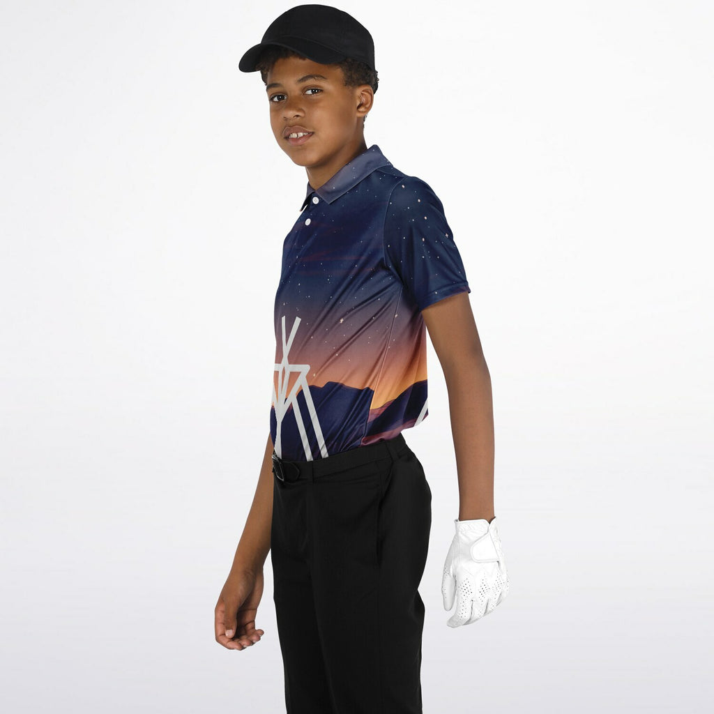 Eliana WhiteEagle design Kids Polo Shirt - AOP copy
